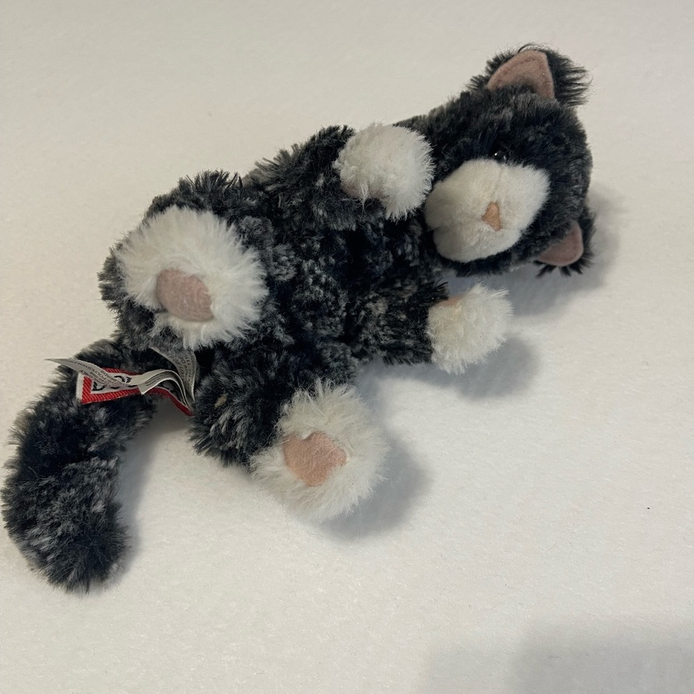 Douglas Cuddle Toys Lil Handful Black and White Kitten Cat 7” Plush‎ Toy